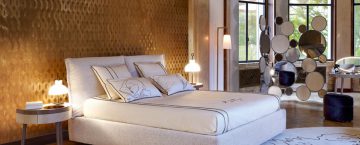 Sängen En-Tete från exklusiva Roche Bobois. Perfekt för dig som vill ha en exklusiv säng i ett exklusivt sovrum.