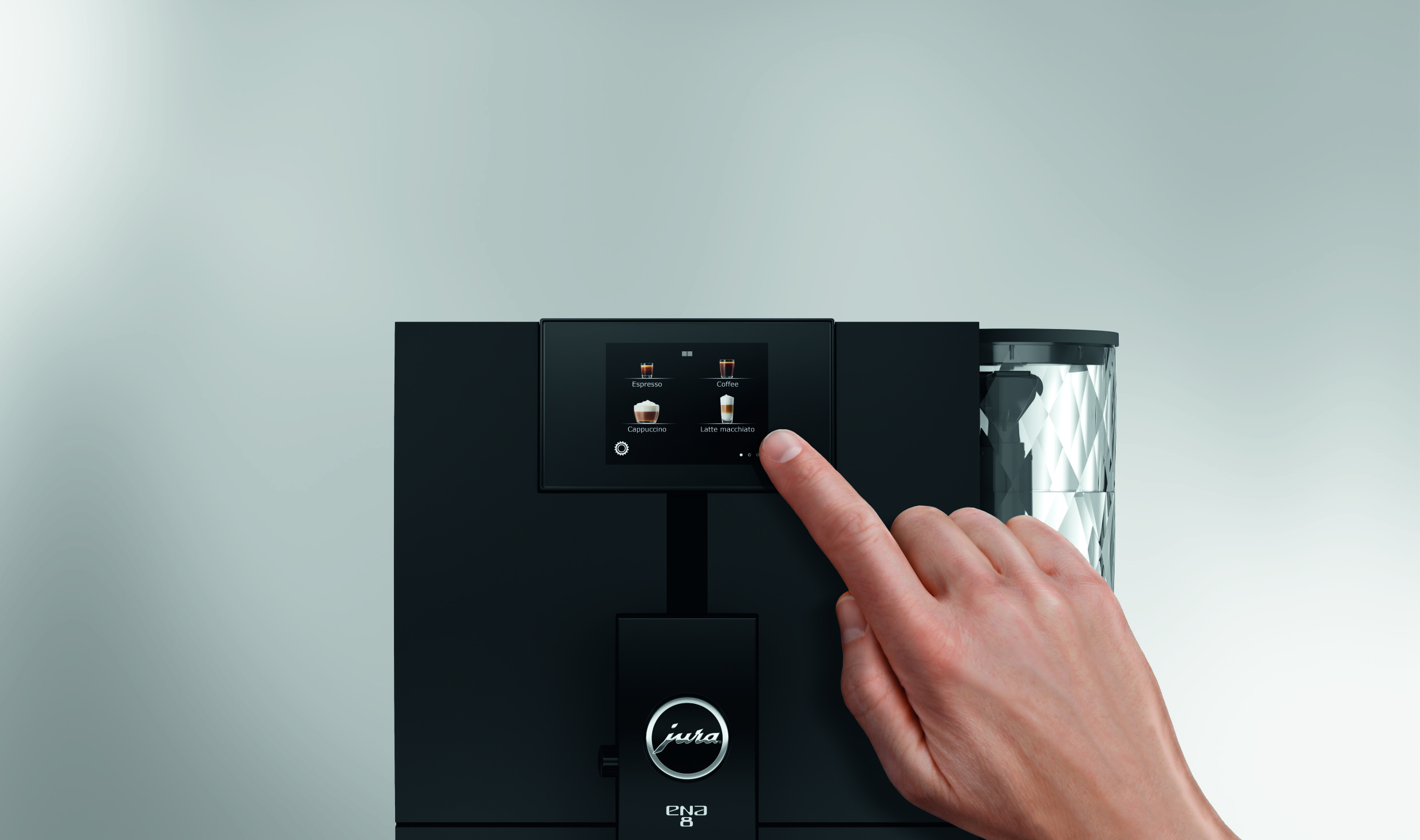 Jura gör exklusiva kaffemaskiner. Det här är en kompakt exklusiv kaffemaskin till bra pris.