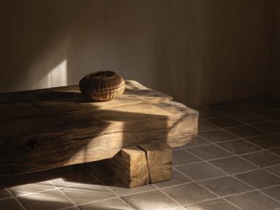 Restored 1930s villa Guest House No. 16 by Norm Architects, Northern Zealand Scandinavian interior in raw lime, oak and stone, restored villa near the Danish coast